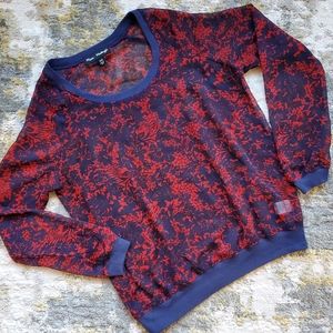 Mason + Mackenszie Navy Sheer Blouse